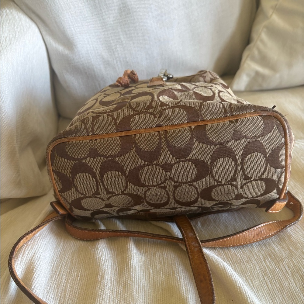 Coach Patterned Backpack - image 4